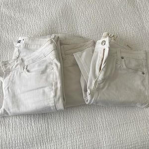 3 white jeans. For 15 dollars